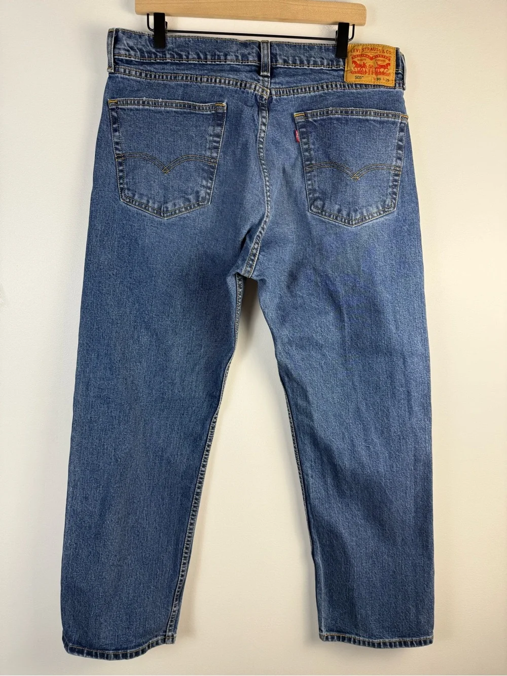 Levi’s 505 Men’s Jeans 36x29 Blue Straight Leg Regular Fit Denim Medium Wash